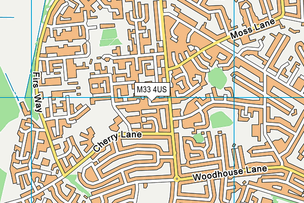 M33 4US map - OS VectorMap District (Ordnance Survey) M33 4US map - OS VectorMap District (Ordnance Survey)
