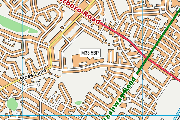 M33 5BP map - OS VectorMap District (Ordnance Survey)