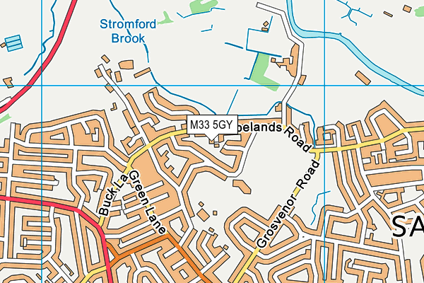 M33 5GY map - OS VectorMap District (Ordnance Survey) M33 5GY map - OS VectorMap District (Ordnance Survey)