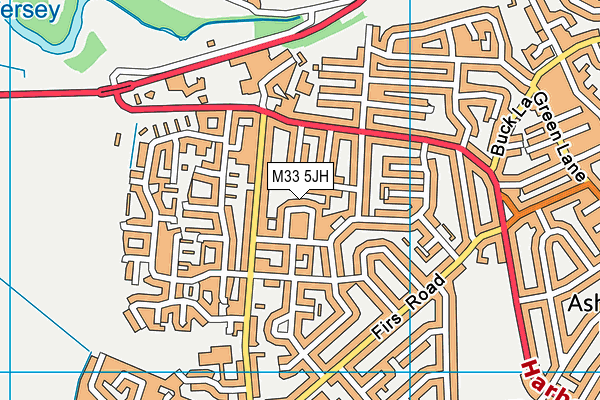 M33 5JH map - OS VectorMap District (Ordnance Survey)