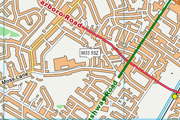 M33 5SZ map - OS VectorMap District (Ordnance Survey)