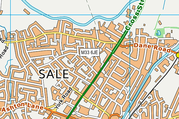 M33 6JE map - OS VectorMap District (Ordnance Survey)