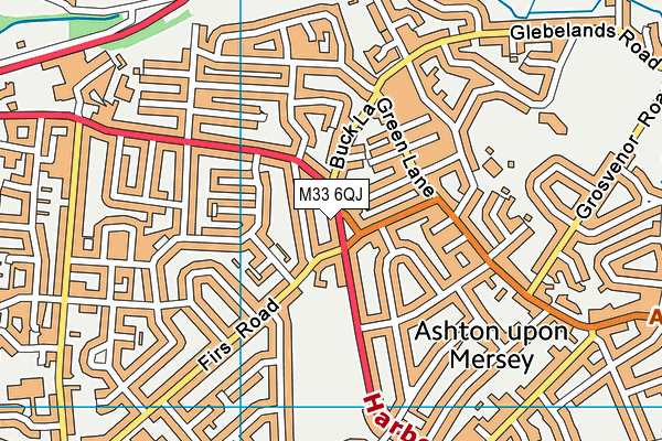 M33 6QJ map - OS VectorMap District (Ordnance Survey) M33 6QJ map - OS VectorMap District (Ordnance Survey)