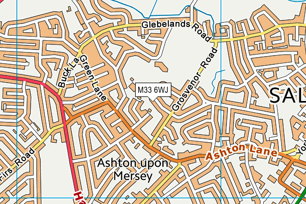 M33 6WJ map - OS VectorMap District (Ordnance Survey) M33 6WJ map - OS VectorMap District (Ordnance Survey)