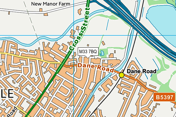 M33 7BQ map - OS VectorMap District (Ordnance Survey)