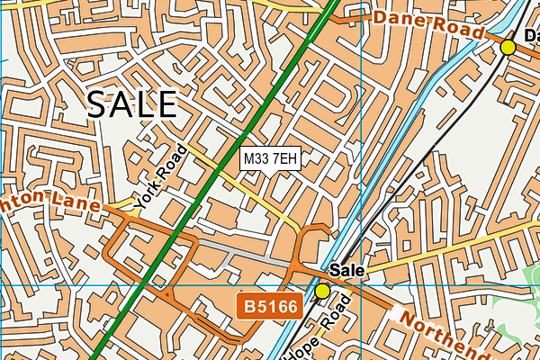 M33 7EH map - OS VectorMap District (Ordnance Survey)