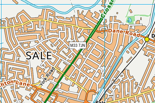 M33 7JN map - OS VectorMap District (Ordnance Survey) M33 7JN map - OS VectorMap District (Ordnance Survey)