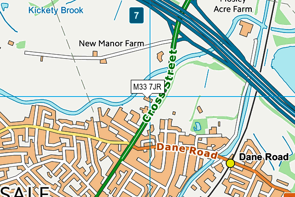 M33 7JR map - OS VectorMap District (Ordnance Survey) M33 7JR map - OS VectorMap District (Ordnance Survey)