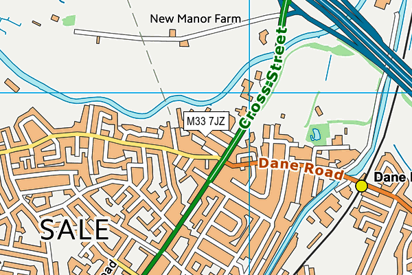 M33 7JZ map - OS VectorMap District (Ordnance Survey) M33 7JZ map - OS VectorMap District (Ordnance Survey)