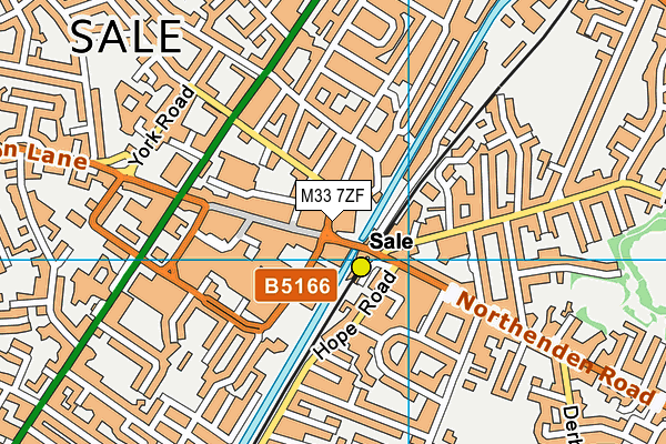M33 7ZF map - OS VectorMap District (Ordnance Survey)