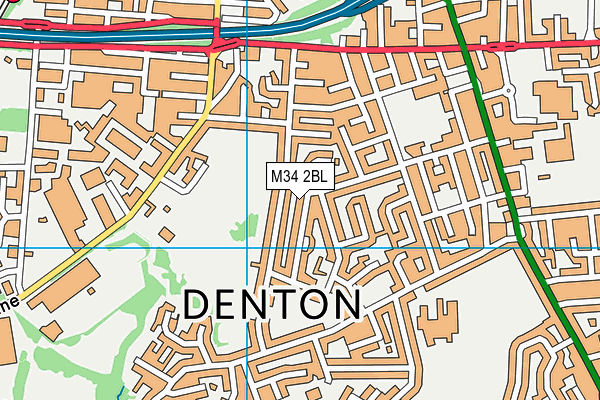 M34 2BL map - OS VectorMap District (Ordnance Survey)