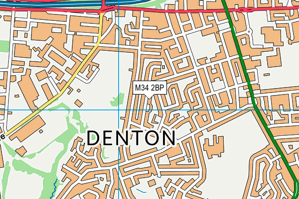 M34 2BP map - OS VectorMap District (Ordnance Survey)
