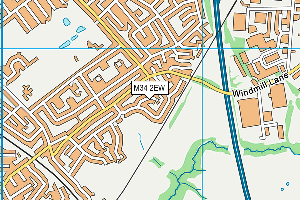 M34 2EW map - OS VectorMap District (Ordnance Survey) M34 2EW map - OS VectorMap District (Ordnance Survey)