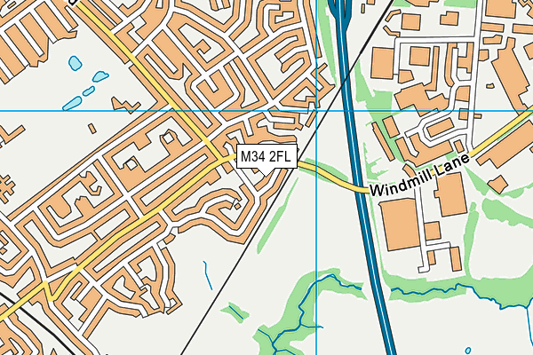 M34 2FL map - OS VectorMap District (Ordnance Survey) M34 2FL map - OS VectorMap District (Ordnance Survey)