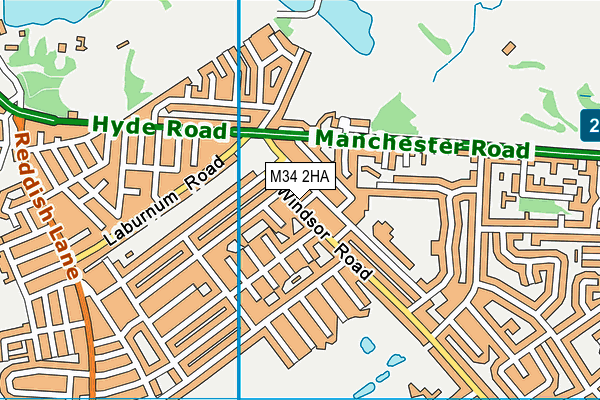 M34 2HA map - OS VectorMap District (Ordnance Survey) M34 2HA map - OS VectorMap District (Ordnance Survey)