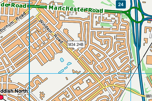 M34 2HB map - OS VectorMap District (Ordnance Survey) M34 2HB map - OS VectorMap District (Ordnance Survey)