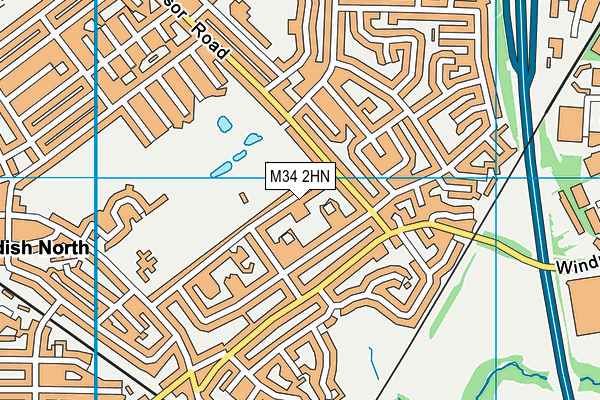 M34 2HN map - OS VectorMap District (Ordnance Survey) M34 2HN map - OS VectorMap District (Ordnance Survey)