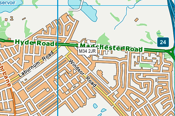 M34 2JR map - OS VectorMap District (Ordnance Survey) M34 2JR map - OS VectorMap District (Ordnance Survey)