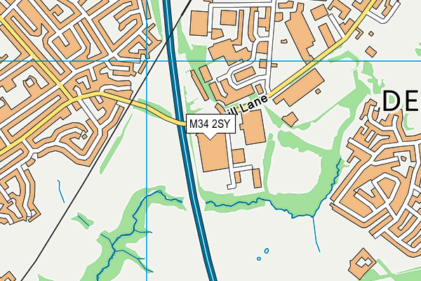 M34 2SY map - OS VectorMap District (Ordnance Survey) M34 2SY map - OS VectorMap District (Ordnance Survey)