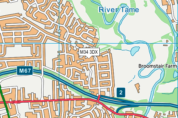M34 3DX map - OS VectorMap District (Ordnance Survey) M34 3DX map - OS VectorMap District (Ordnance Survey)