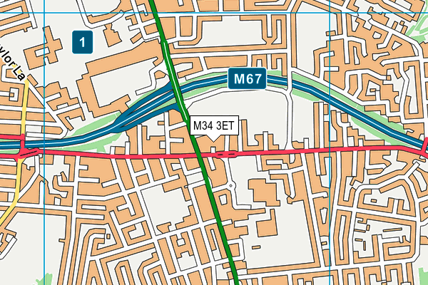 M34 3ET map - OS VectorMap District (Ordnance Survey) M34 3ET map - OS VectorMap District (Ordnance Survey)