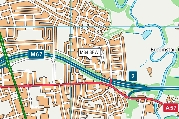 M34 3FW map - OS VectorMap District (Ordnance Survey) M34 3FW map - OS VectorMap District (Ordnance Survey)