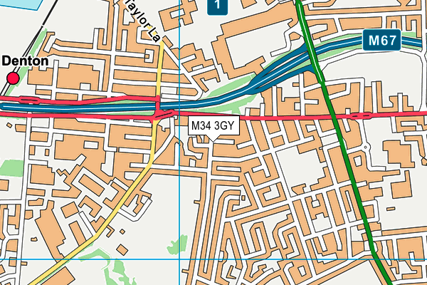 M34 3GY map - OS VectorMap District (Ordnance Survey) M34 3GY map - OS VectorMap District (Ordnance Survey)