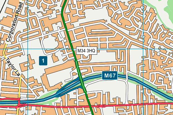 M34 3HQ map - OS VectorMap District (Ordnance Survey) M34 3HQ map - OS VectorMap District (Ordnance Survey)