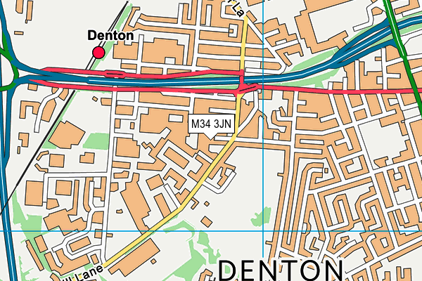 M34 3JN map - OS VectorMap District (Ordnance Survey) M34 3JN map - OS VectorMap District (Ordnance Survey)