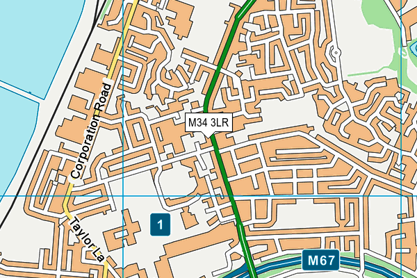 M34 3LR map - OS VectorMap District (Ordnance Survey) M34 3LR map - OS VectorMap District (Ordnance Survey)