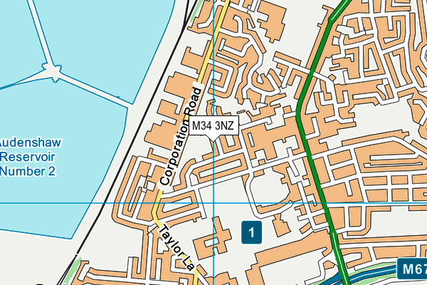 M34 3NZ map - OS VectorMap District (Ordnance Survey) M34 3NZ map - OS VectorMap District (Ordnance Survey)