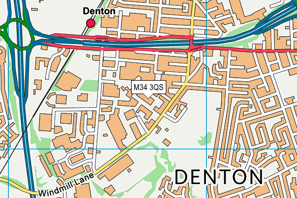 M34 3QS map - OS VectorMap District (Ordnance Survey) M34 3QS map - OS VectorMap District (Ordnance Survey)