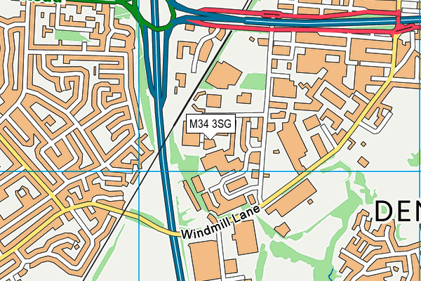 M34 3SG map - OS VectorMap District (Ordnance Survey) M34 3SG map - OS VectorMap District (Ordnance Survey)