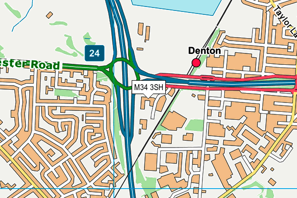 M34 3SH map - OS VectorMap District (Ordnance Survey) M34 3SH map - OS VectorMap District (Ordnance Survey)