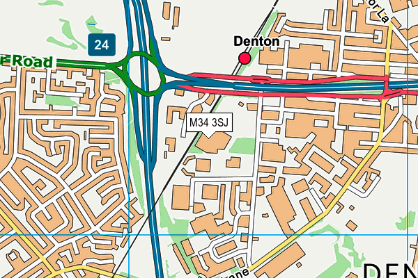 M34 3SJ map - OS VectorMap District (Ordnance Survey) M34 3SJ map - OS VectorMap District (Ordnance Survey)
