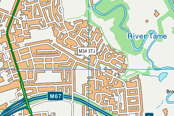 M34 3TJ map - OS VectorMap District (Ordnance Survey) M34 3TJ map - OS VectorMap District (Ordnance Survey)