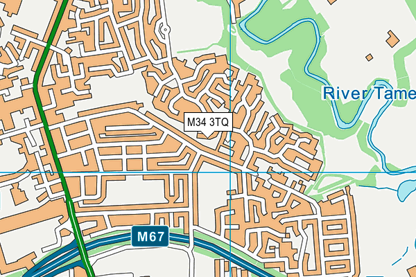 M34 3TQ map - OS VectorMap District (Ordnance Survey) M34 3TQ map - OS VectorMap District (Ordnance Survey)