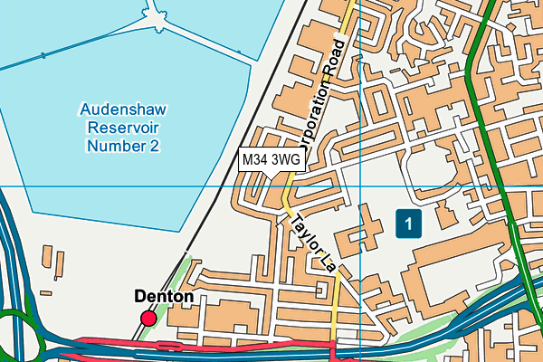 M34 3WG map - OS VectorMap District (Ordnance Survey) M34 3WG map - OS VectorMap District (Ordnance Survey)