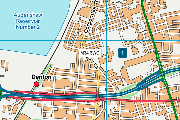 M34 3WQ map - OS VectorMap District (Ordnance Survey)