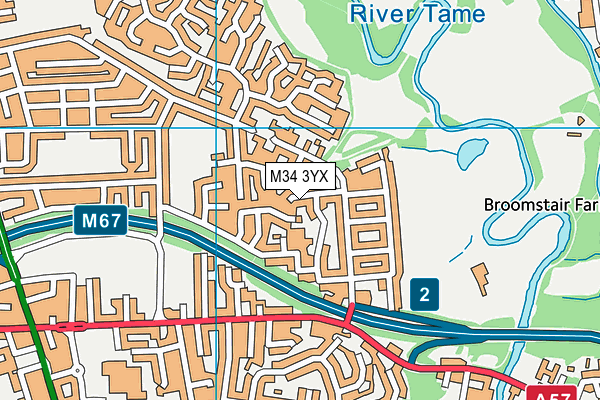M34 3YX map - OS VectorMap District (Ordnance Survey) M34 3YX map - OS VectorMap District (Ordnance Survey)