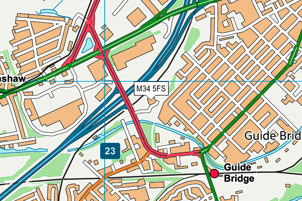 M34 5FS map - OS VectorMap District (Ordnance Survey) M34 5FS map - OS VectorMap District (Ordnance Survey)