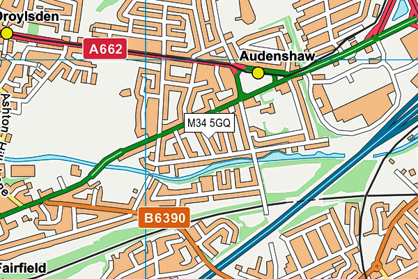 M34 5GQ map - OS VectorMap District (Ordnance Survey) M34 5GQ map - OS VectorMap District (Ordnance Survey)