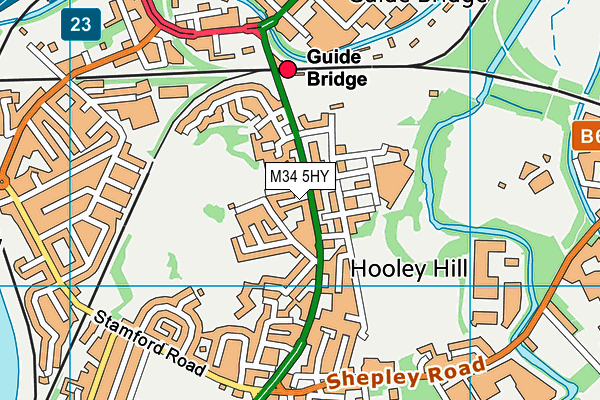 M34 5HY map - OS VectorMap District (Ordnance Survey) M34 5HY map - OS VectorMap District (Ordnance Survey)