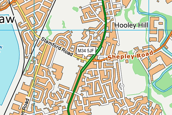 M34 5JF map - OS VectorMap District (Ordnance Survey) M34 5JF map - OS VectorMap District (Ordnance Survey)