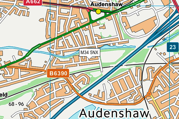 M34 5NX map - OS VectorMap District (Ordnance Survey) M34 5NX map - OS VectorMap District (Ordnance Survey)