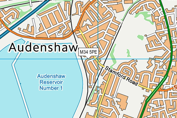 M34 5PE map - OS VectorMap District (Ordnance Survey) M34 5PE map - OS VectorMap District (Ordnance Survey)