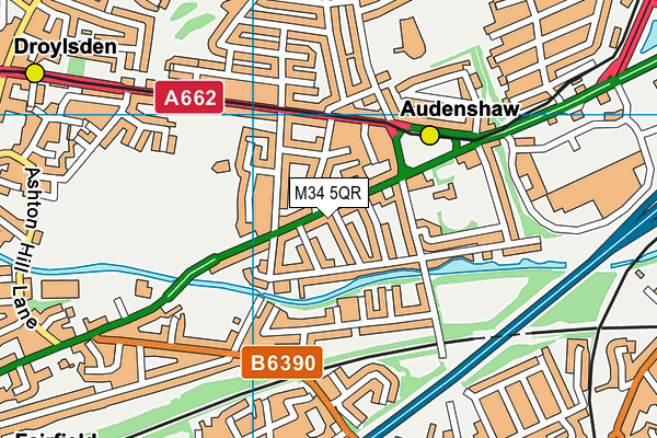 M34 5QR map - OS VectorMap District (Ordnance Survey) M34 5QR map - OS VectorMap District (Ordnance Survey)