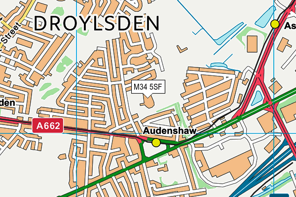 M34 5SF map - OS VectorMap District (Ordnance Survey) M34 5SF map - OS VectorMap District (Ordnance Survey)