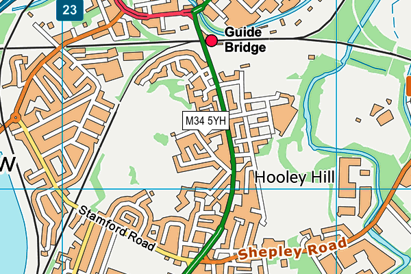 M34 5YH map - OS VectorMap District (Ordnance Survey) M34 5YH map - OS VectorMap District (Ordnance Survey)