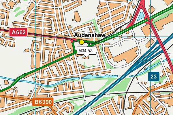 M34 5ZJ map - OS VectorMap District (Ordnance Survey) M34 5ZJ map - OS VectorMap District (Ordnance Survey)